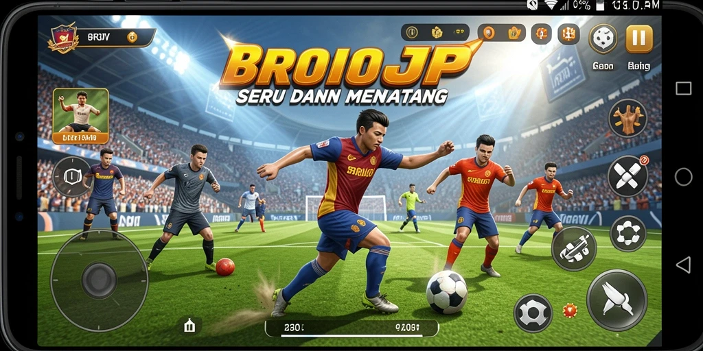 Tampilan gameplay seru dari BROJP dengan berbagai olahraga yang menantang.