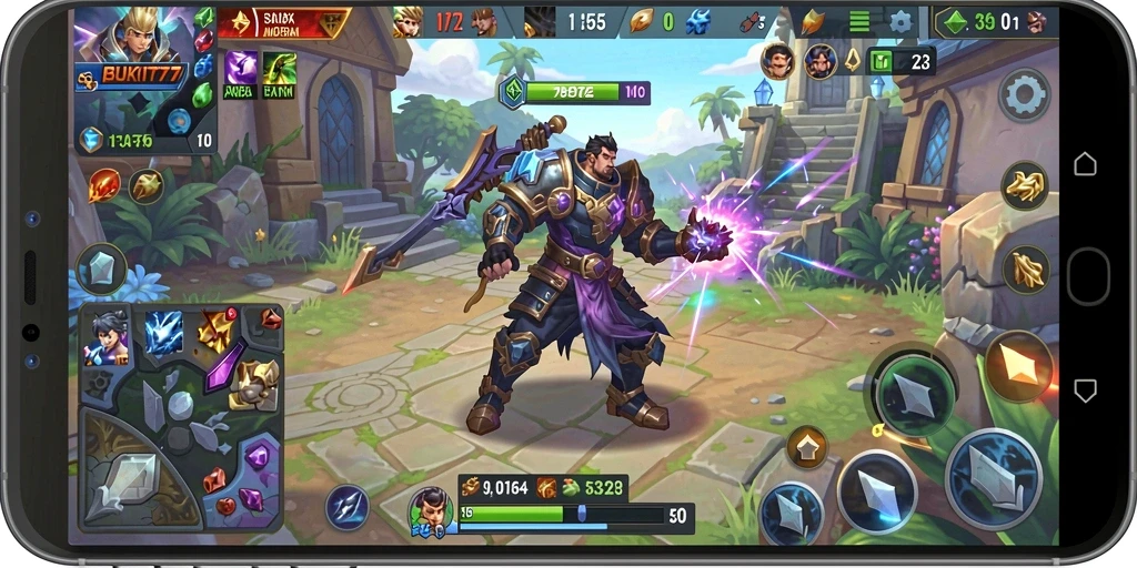 Tampilan gameplay seru dan karakter menarik di BUKIT777.
