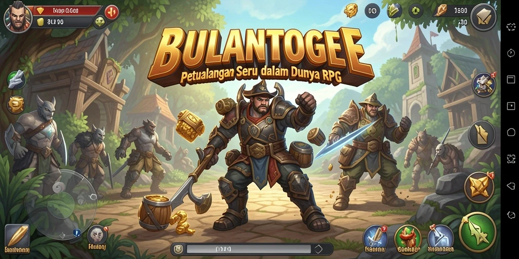 Screenshot menampilkan aksi seru dalam game RPG BULANTOGEL.