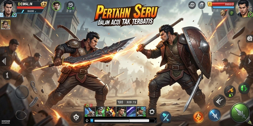 Screenshot gameplay DEWALIN yang menampilkan aksi pertarungan seru.