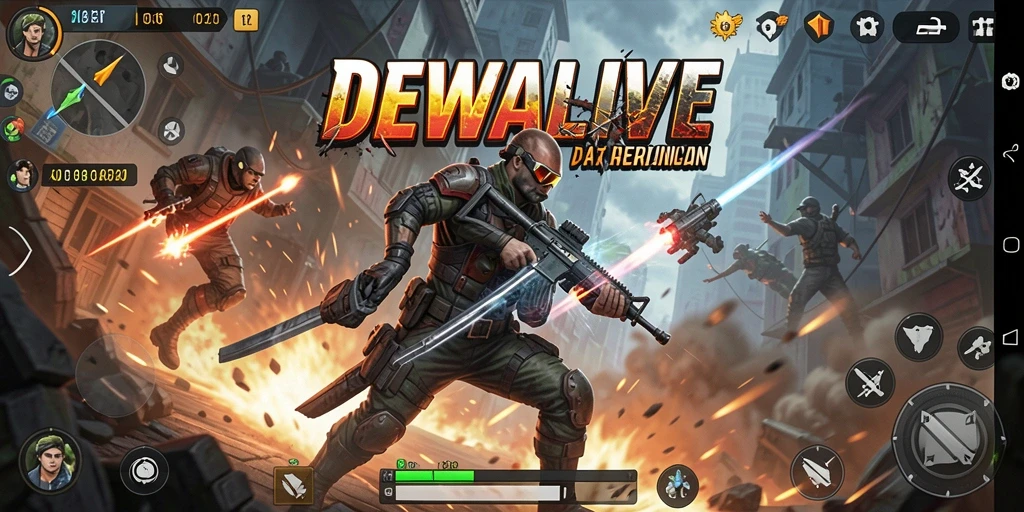 Gameplay seru DEWALIVE dengan aksi mendebarkan.