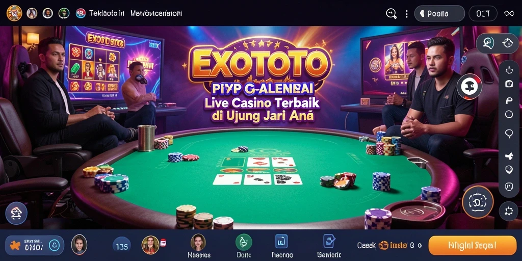 Tampilan gameplay Live Casino yang mendebarkan di EXOTOTO.