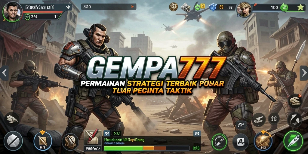Tampilan gameplay seru dari GEMPA777 yang menampilkan pertempuran strategis.