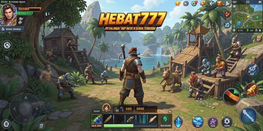 Tampilan gameplay HEBAT777 menunjukkan pemain menjelajahi dunia yang menakjubkan.