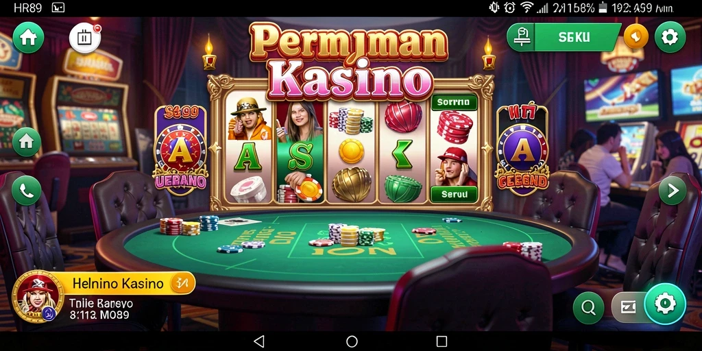 Screenshot utama HR89 menunjukkan keseruan dalam permainan Kasino yang interaktif.