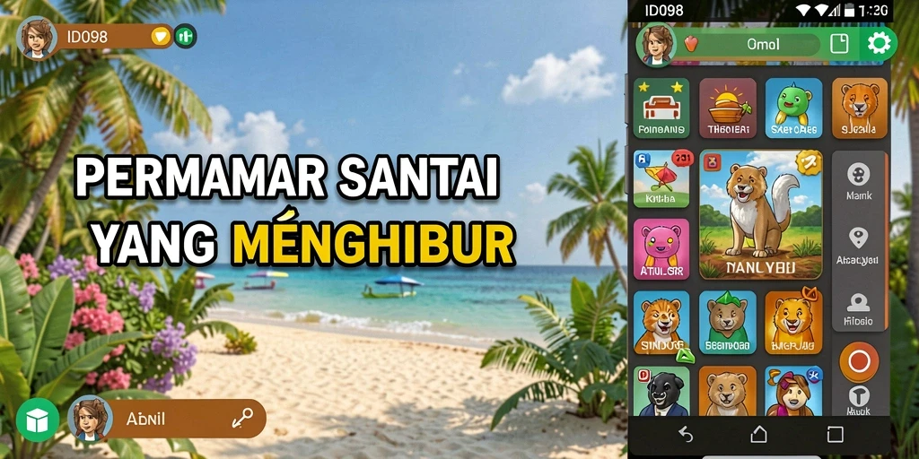 Tampilan gameplay <strong>ID098</strong> yang ceria dan sederhana saat dimainkan.