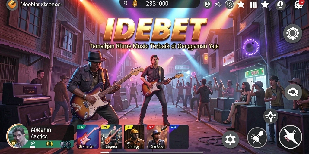 Tangkapan layar IDEBET menampilkan antarmuka pengguna yang menarik dan intuitif dengan akses mudah ke berbagai lagu.