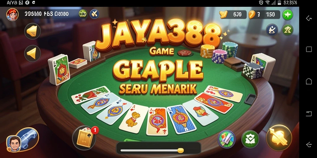 Tampilan gameplay seru dalam JAYA388 saat bermain Gaple.