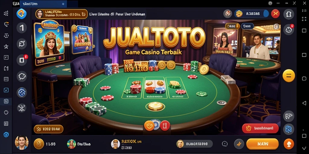 Tampilan gameplay <strong>JUALTOTO</strong> yang mendebarkan dan interaktif di Live Casino.