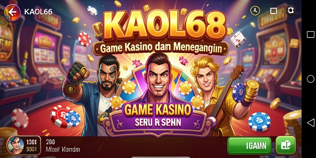 Tampilan gameplay menarik dari KAOL68 dalam suasana Kasino.