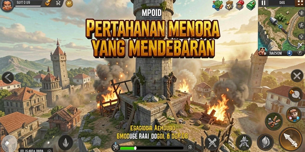 Tampilan gameplay MPOID yang seru dan menantang dalam Tower Defense.