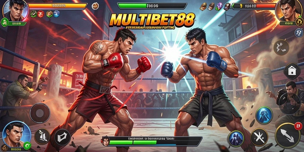 Tangkapan layar permainan MULTIBET88 dengan aksi pertarungan yang intens.