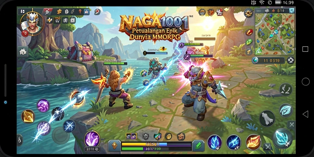 Tampilan gameplay NAGA1001 menampilkan aksi pertarungan yang mendebarkan dan grafis menawan.