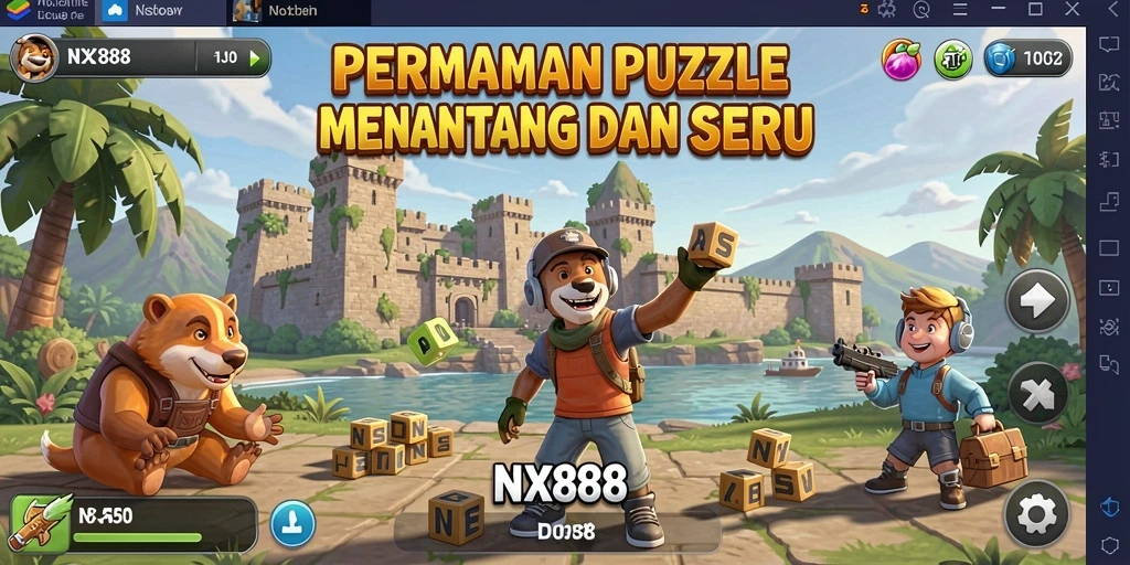 Tampilan gameplay Puzzle yang menantang dan menarik di NX888.
