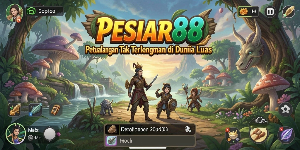 Screenshot PESIAR88 menampilkan petualangan seru dan grafis luar biasa.