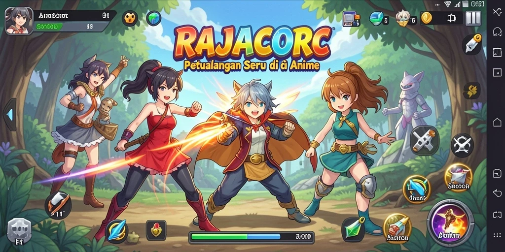 Tampilan gameplay menawan dari RAJACORC yang memikat pemain.