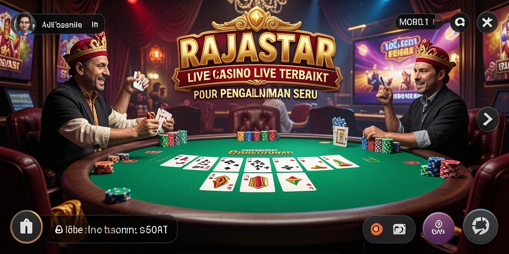 Tampilan gameplay Live Casino yang menarik di RAJASTAR.