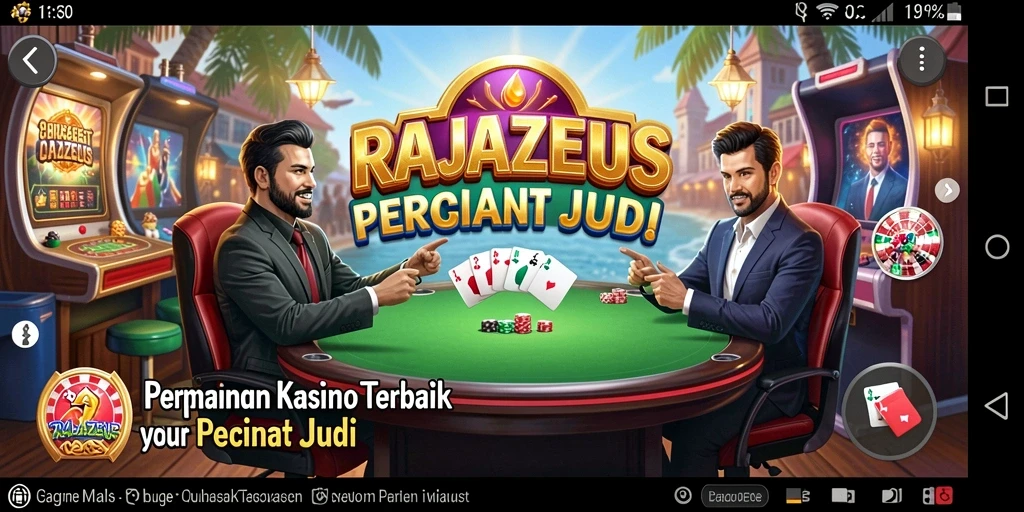 Screenshot gameplay RAJAZEUS menunjukkan keseruan bermain Kasino.