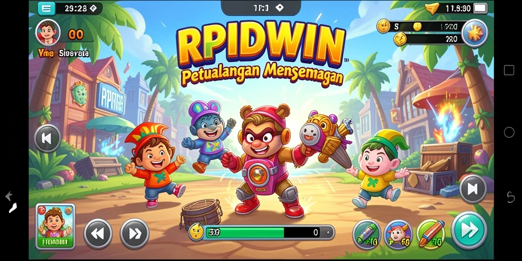 Screenshot gameplay RPIDWIN menampilkan aksi seru dalam dunia Arcade.