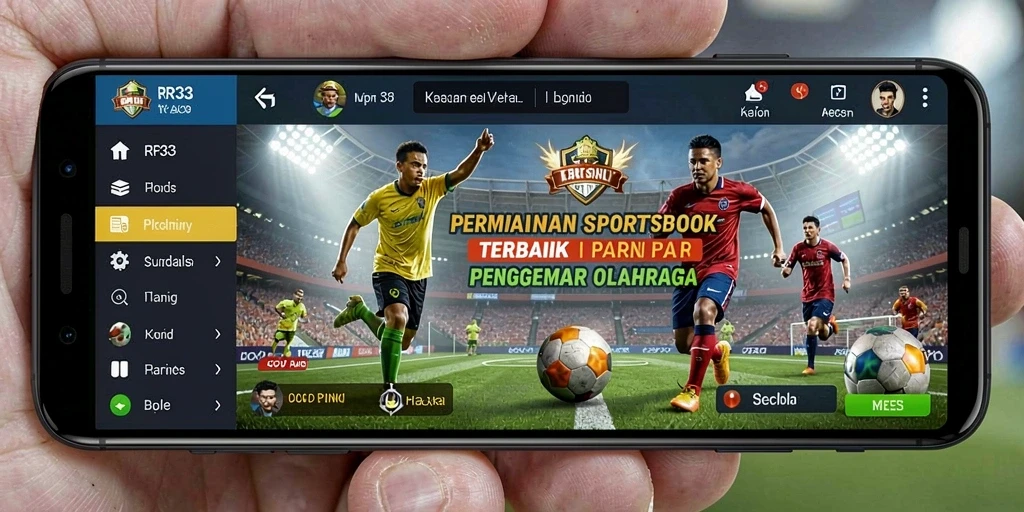 Tampilan utama RR33 dengan fitur taruhan olahraga yang menarik.