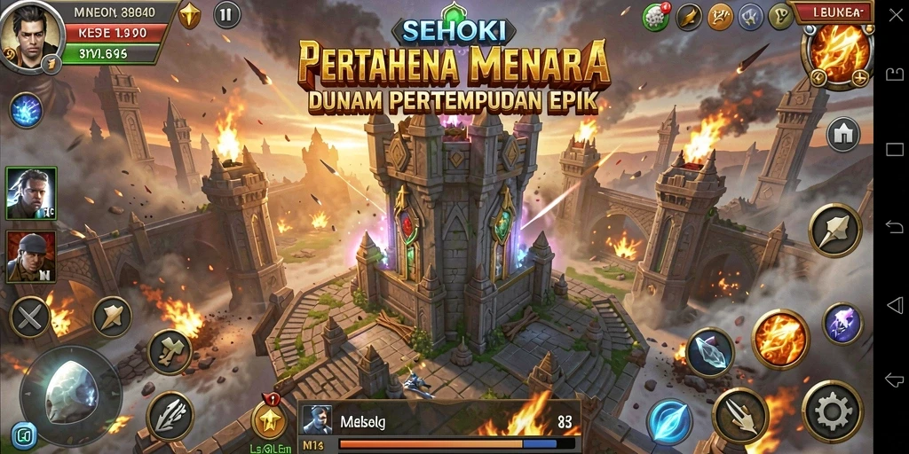 Gameplay seru SEHOKI dengan pertahanan menara yang epik.