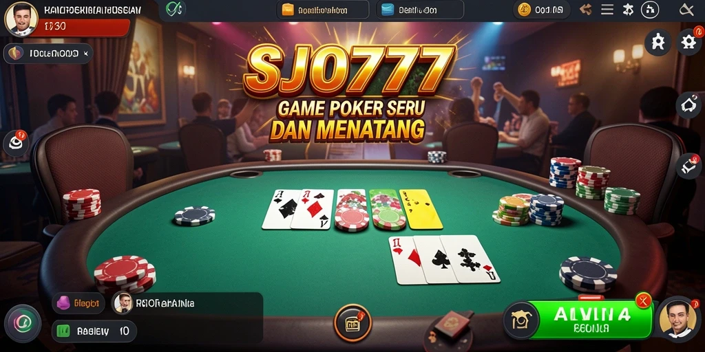 Screenshot gameplay SJO777 yang menampilkan keseruan Poker.