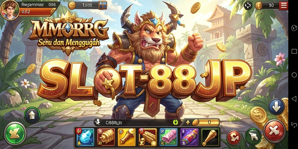 Screenshot gameplay SLOT88JP yang menampilkan pertarungan epik dan grafis menakjubkan.