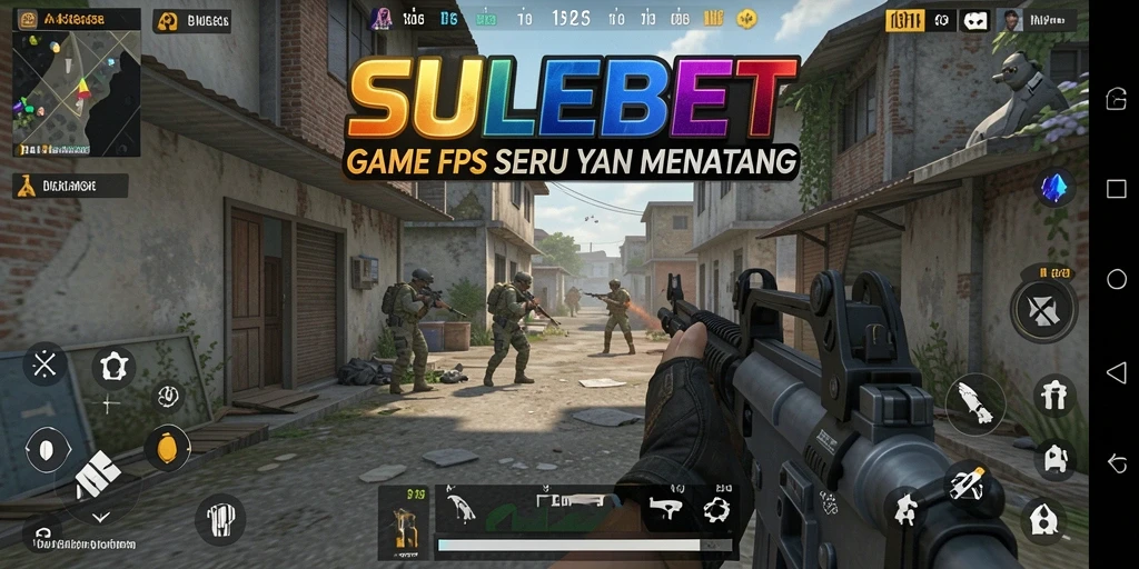 Screenshot utama SULEBET menampilkan aksi mendebarkan dalam pertempuran FPS.
