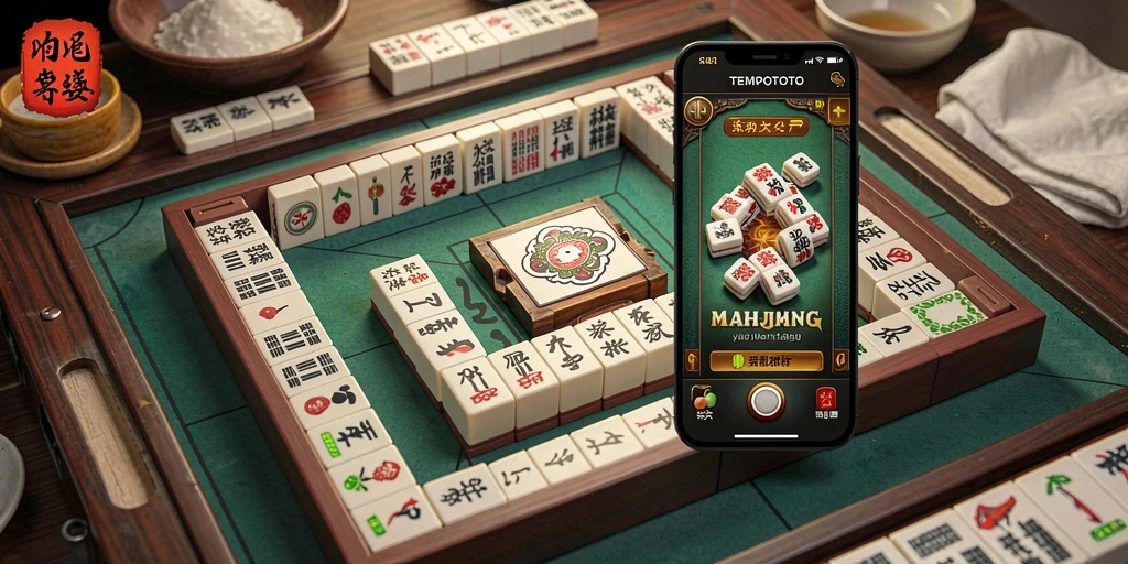 Screenshot gameplay TEMPOTOTO menampilkan pengalaman Mahjong yang seru.