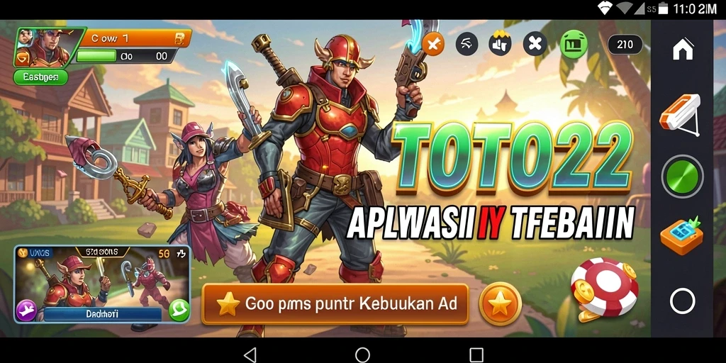 Tampilan utama TOTO22 dengan berbagai fitur utility yang menarik.
