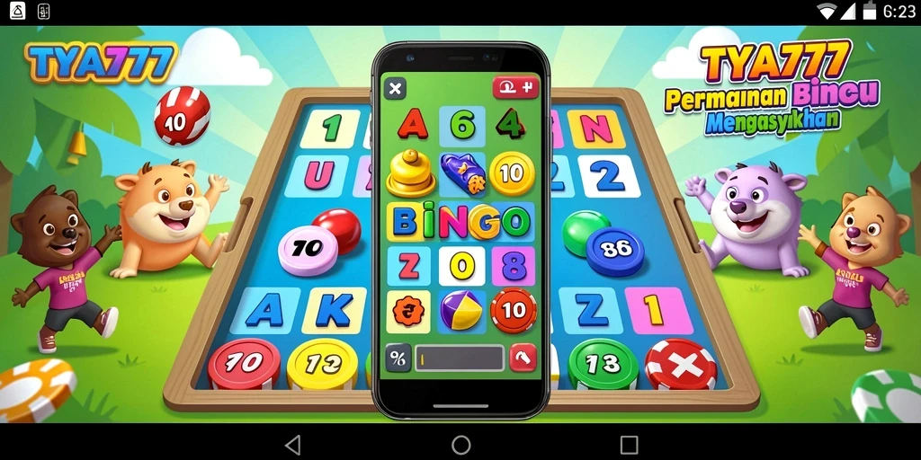 Screenshot gameplay TYA777 yang menunjukkan peserta bermain Bingo dengan antusias.